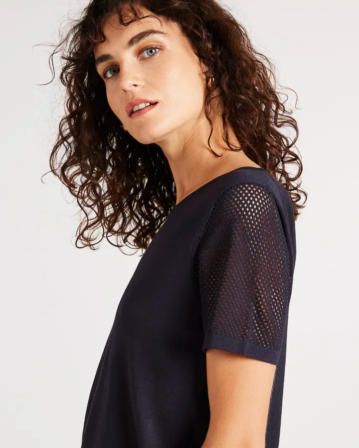 Yarra Trail - Nancy Knit Navy | YT25S7660