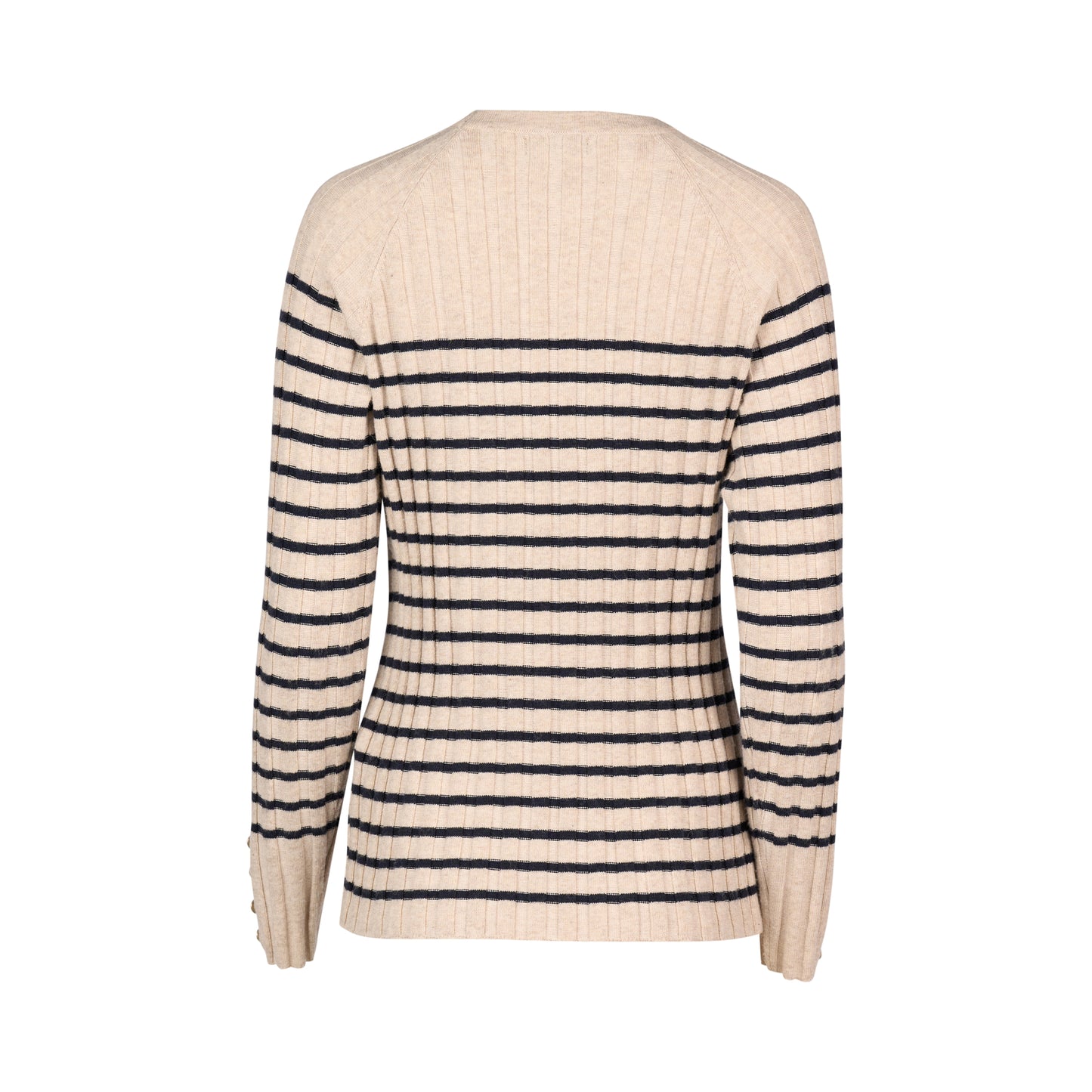 Vassalli - Round Neck Ribbed Knit Jumper | Oalmeal 1071
