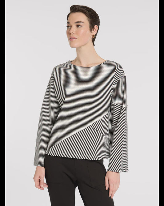 Marco Polo - Fine Stripe Boxy Sweat | YTMP7494