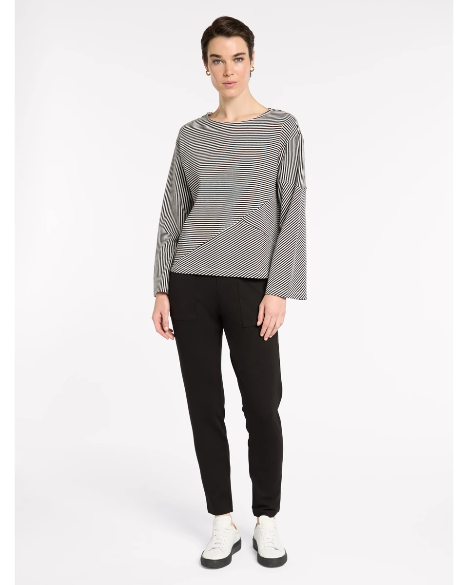 Marco Polo - Fine Stripe Boxy Sweat | YTMP7494