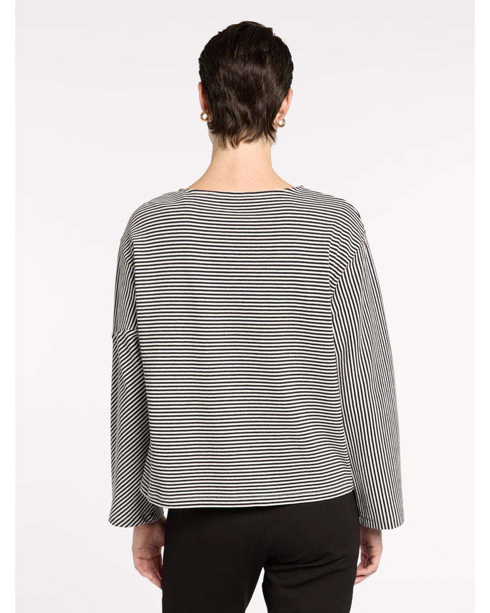 Marco Polo - Fine Stripe Boxy Sweat | YTMP7494