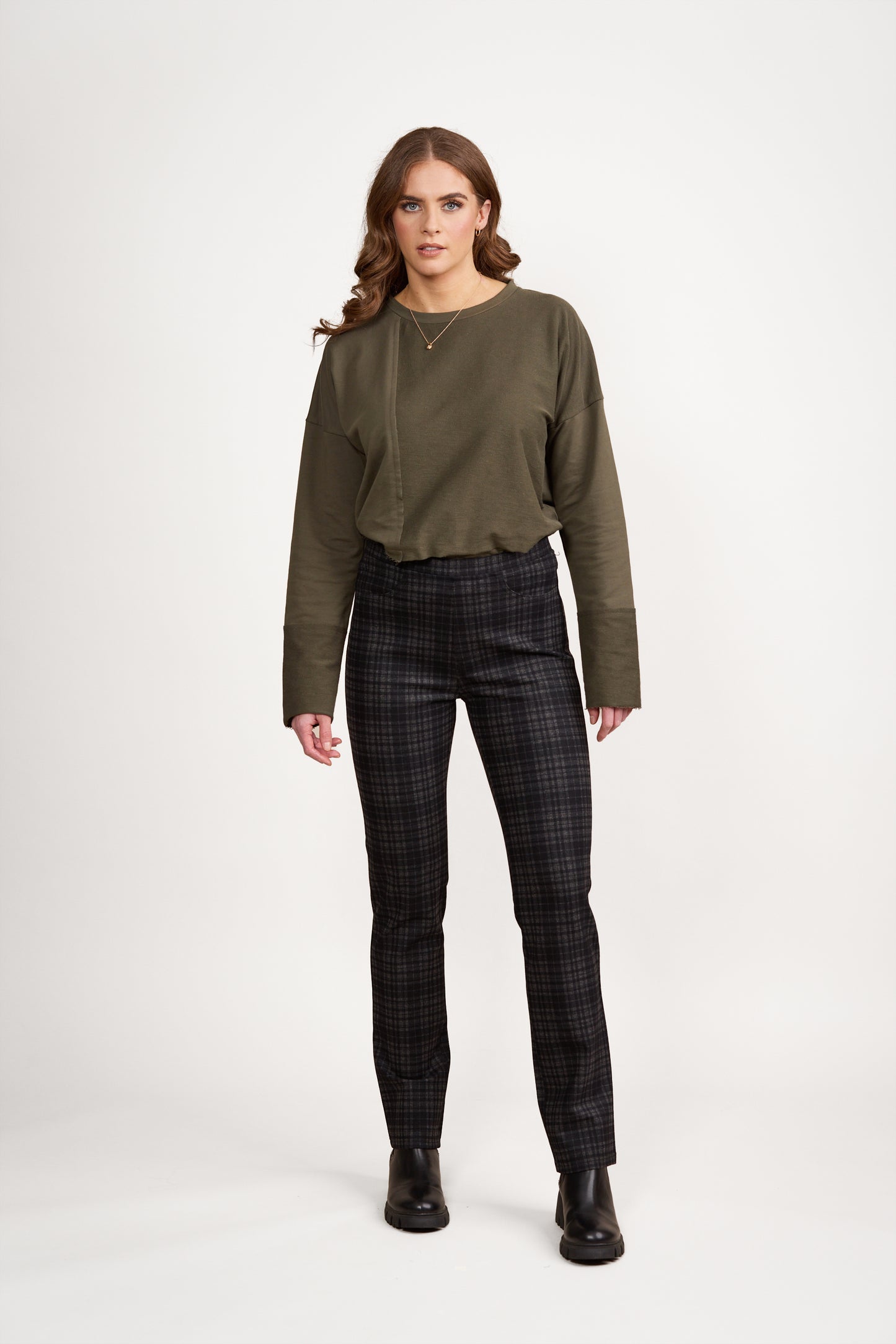 Vassalli - Slim Leg F/L Printed Ponti Pull On | 234