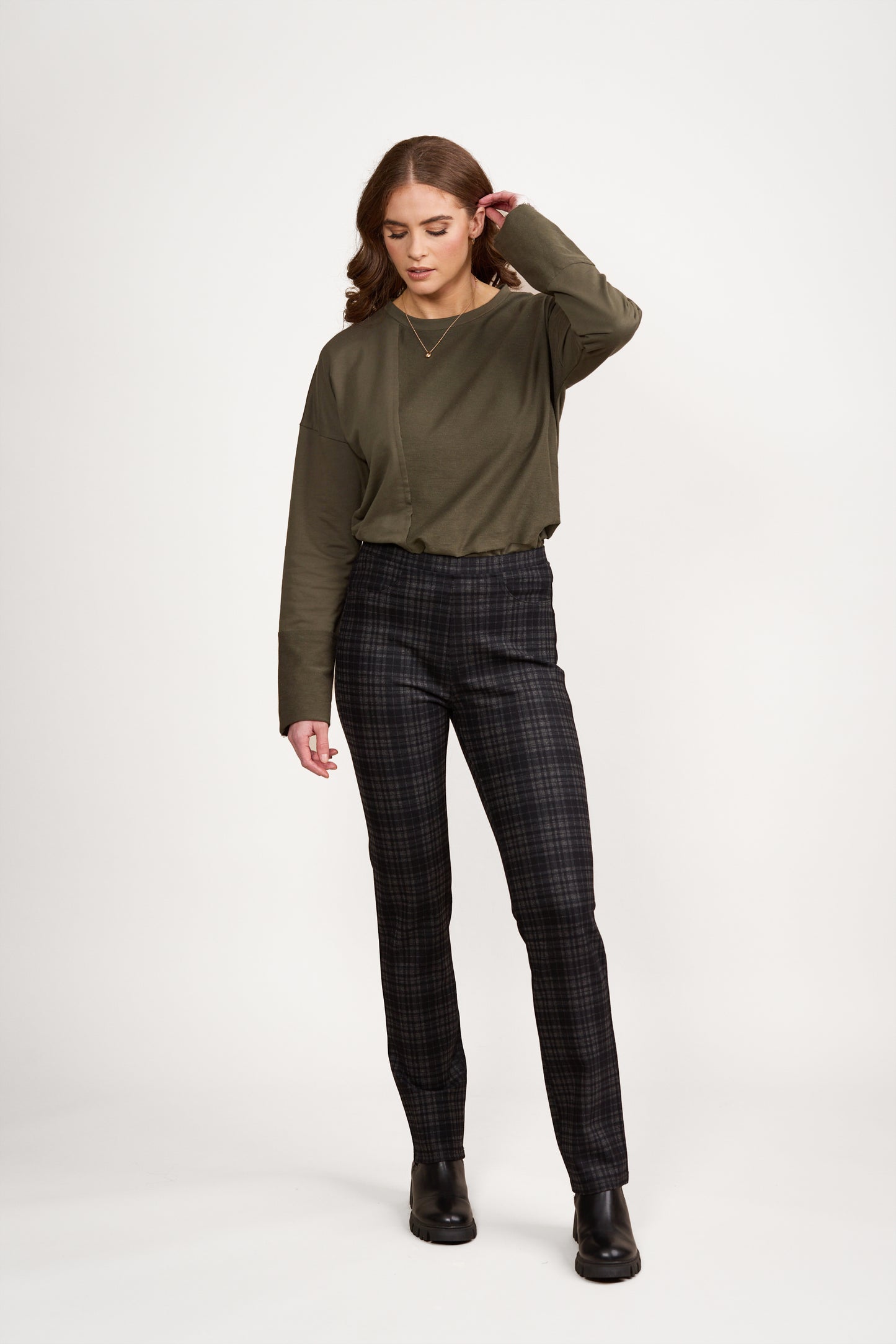 Vassalli - Slim Leg F/L Printed Ponti Pull On | 234