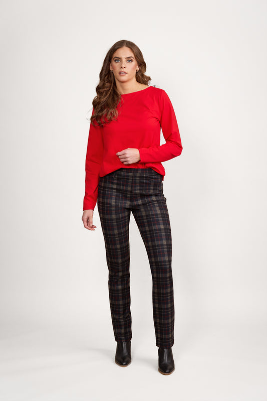 Vassalli - Slim Leg F/L Printed Ponti Pull On | 234