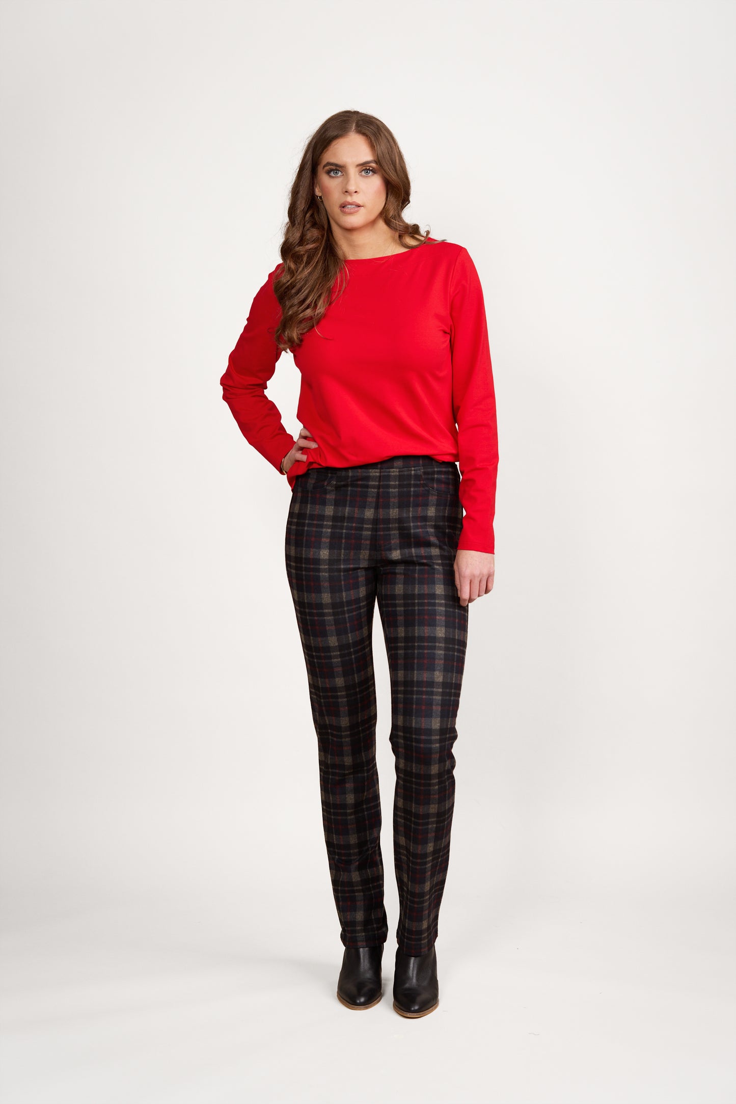 Vassalli - Slim Leg F/L Printed Ponti Pull On | 234