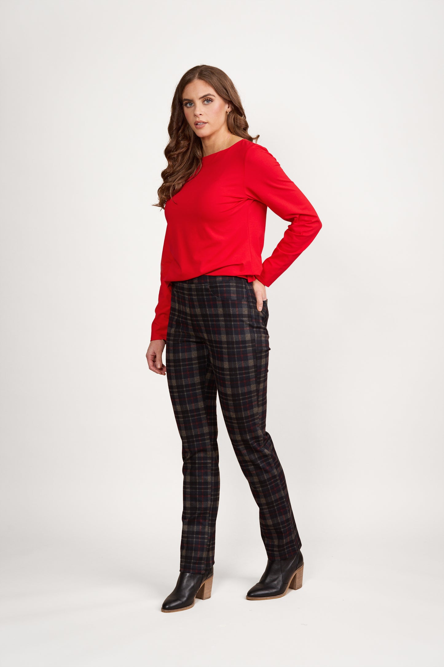 Vassalli - Slim Leg F/L Printed Ponti Pull On | 234