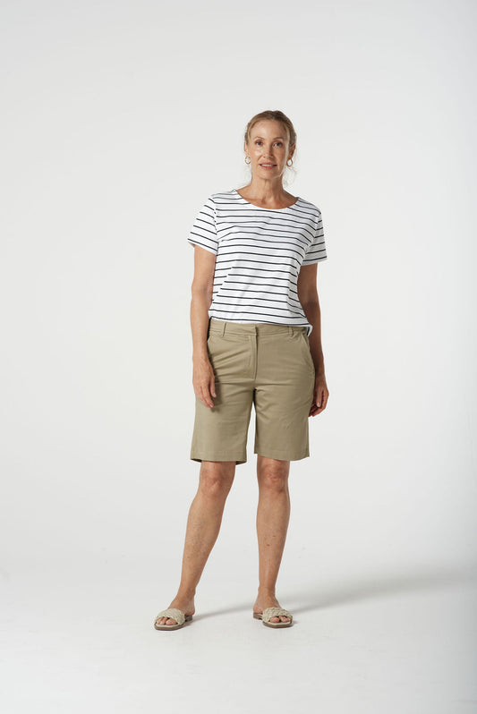 Goondiwindi Cotton - Crew Neck Stripe Tee 3310