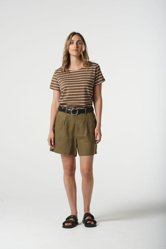 Goondiwindi Cotton - Crew Neck Stripe Tee 3310