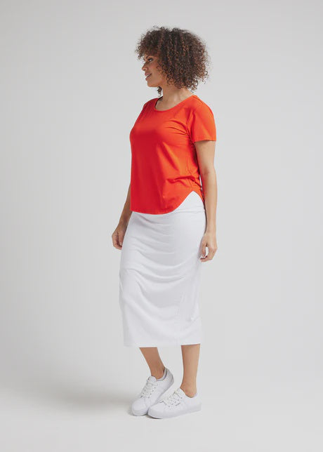 Lou Lou - Janis Tee - Block Colour Fiery Red | 15nb011
