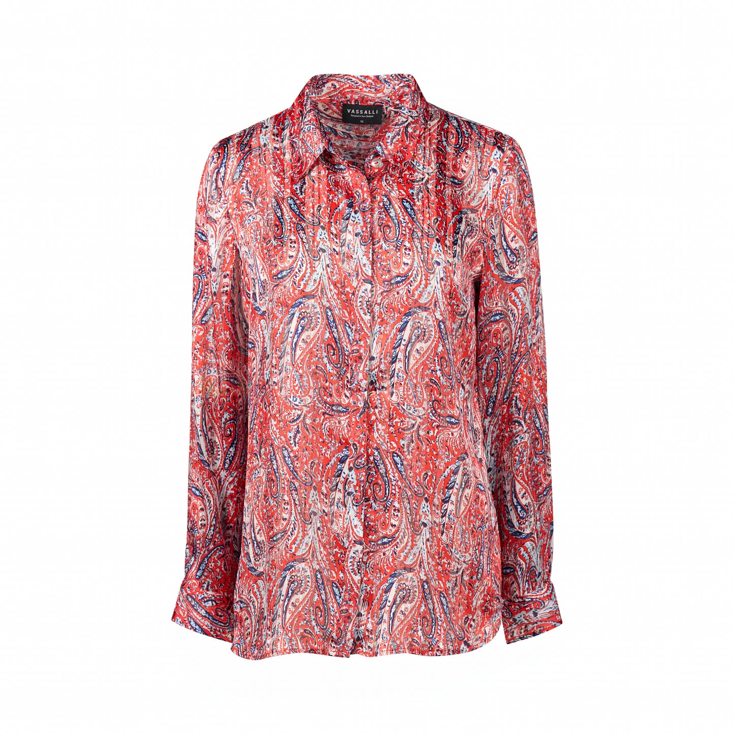 Vassalli - L/S Shirt with Button Placket Back | Blaze 4308