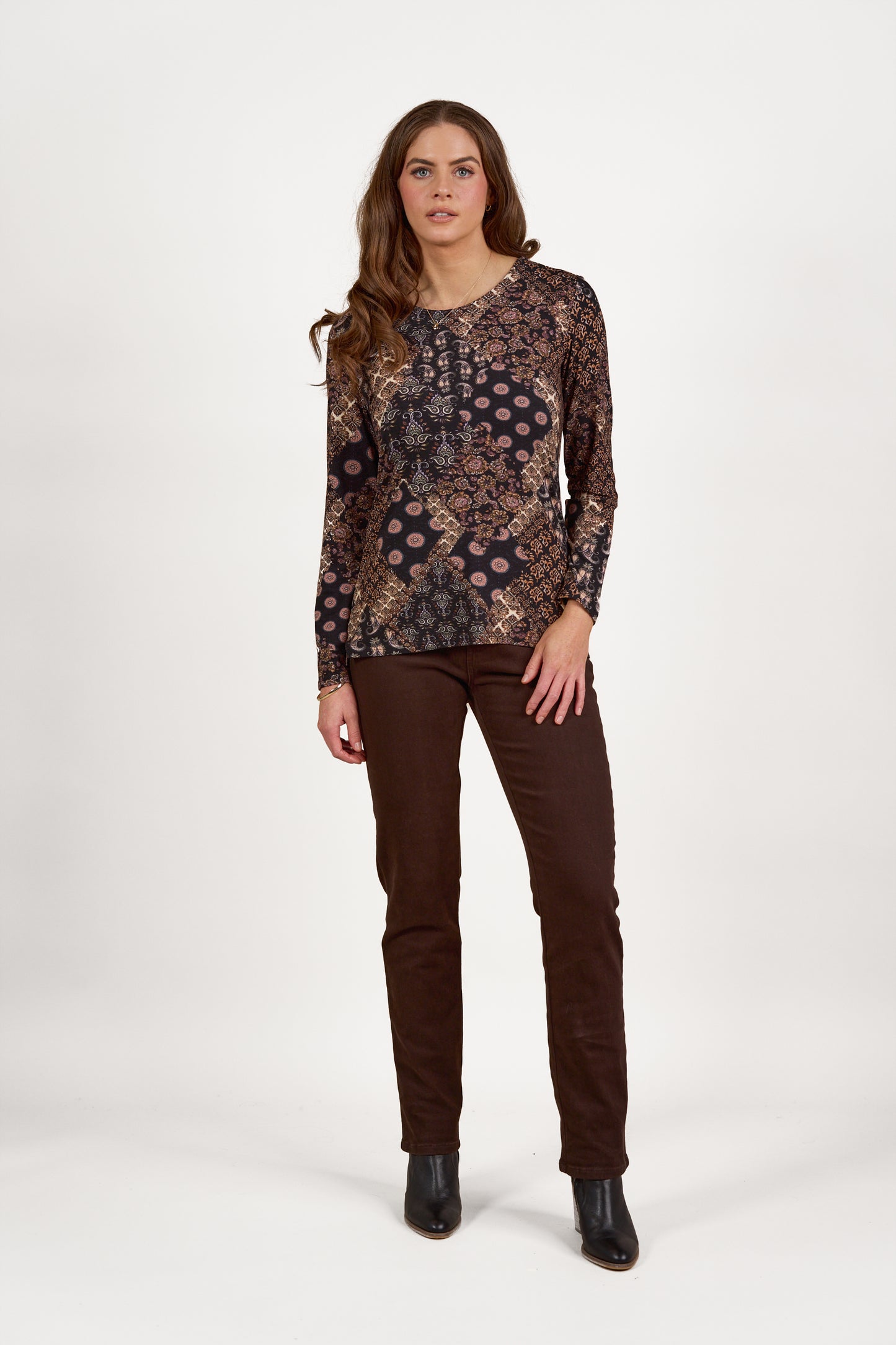 Vassalli - L/S Round Neck Top | Rhapsody 4310