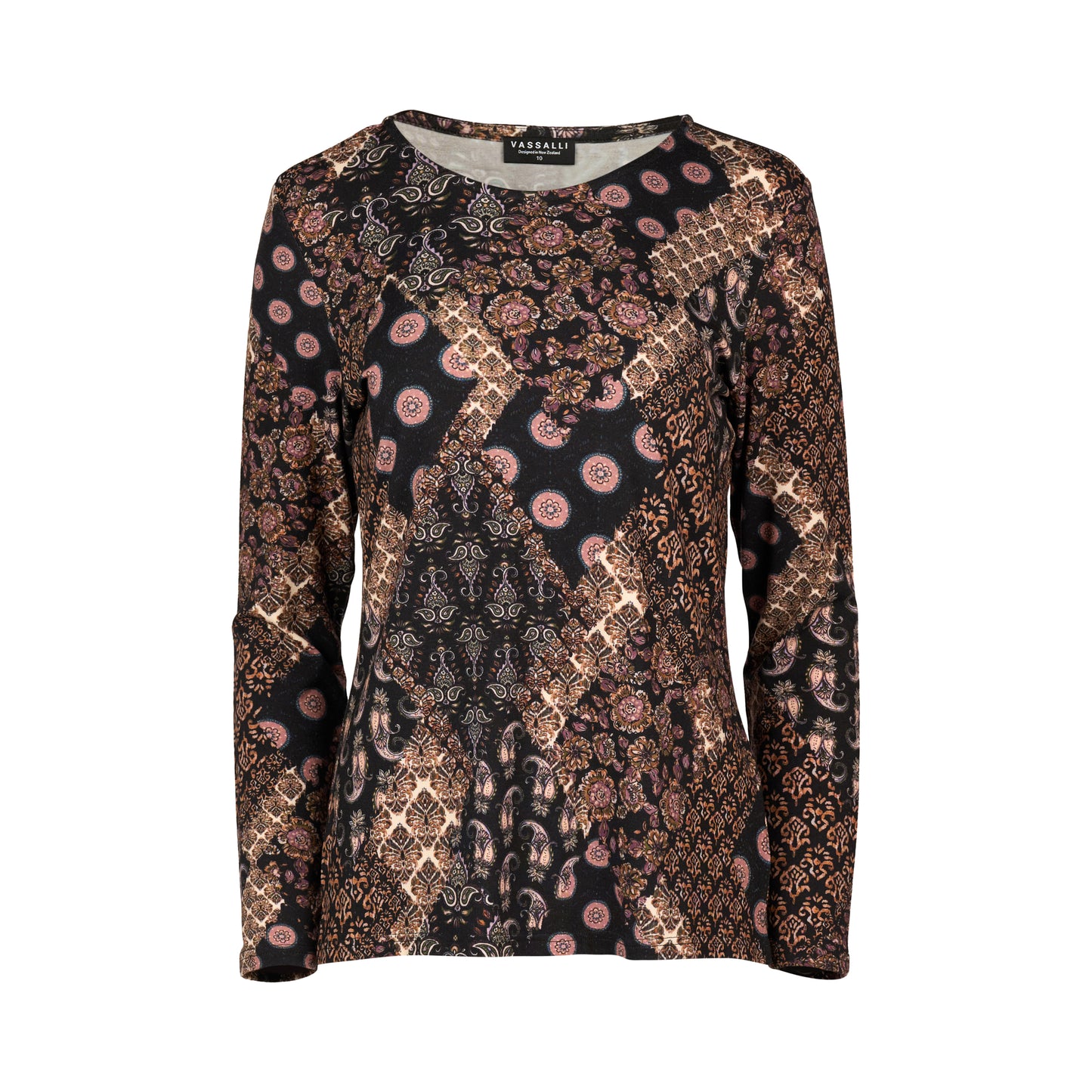 Vassalli - L/S Round Neck Top | Rhapsody 4310