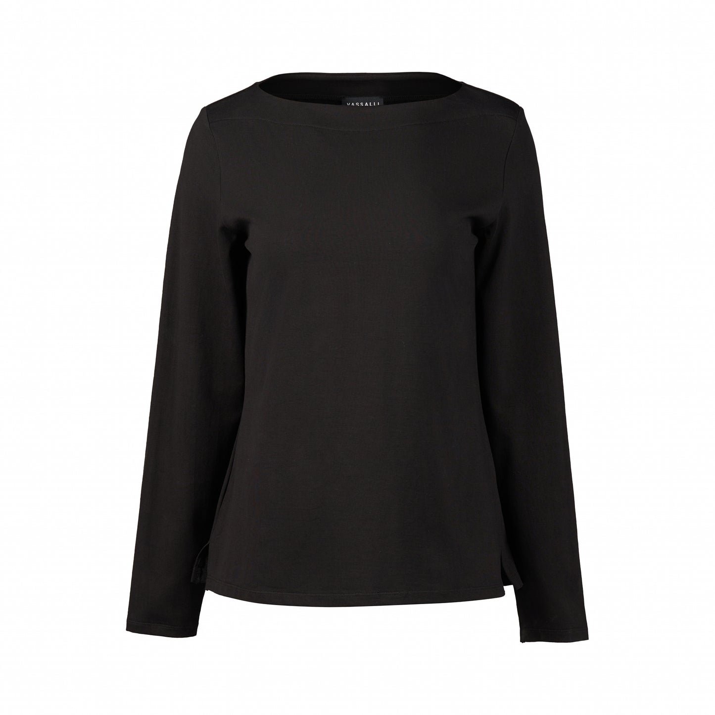 Vassalli - Boat Neck L/S Top | Black 4472