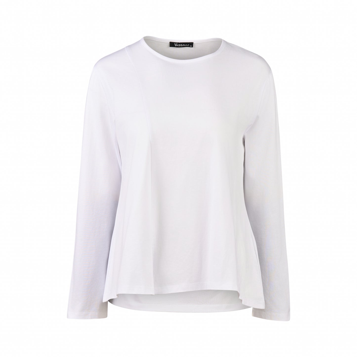 Vassalli - Swing Top with Off Centre Split Detail | White 4477