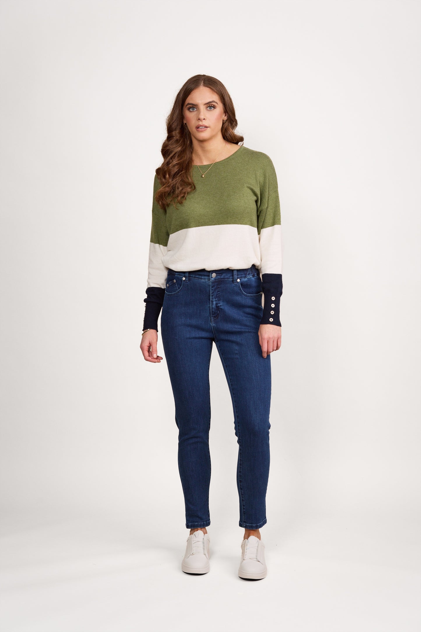 Vassalli - Ankle Grazer Skinny Leg Jean | Blue Denim 5009