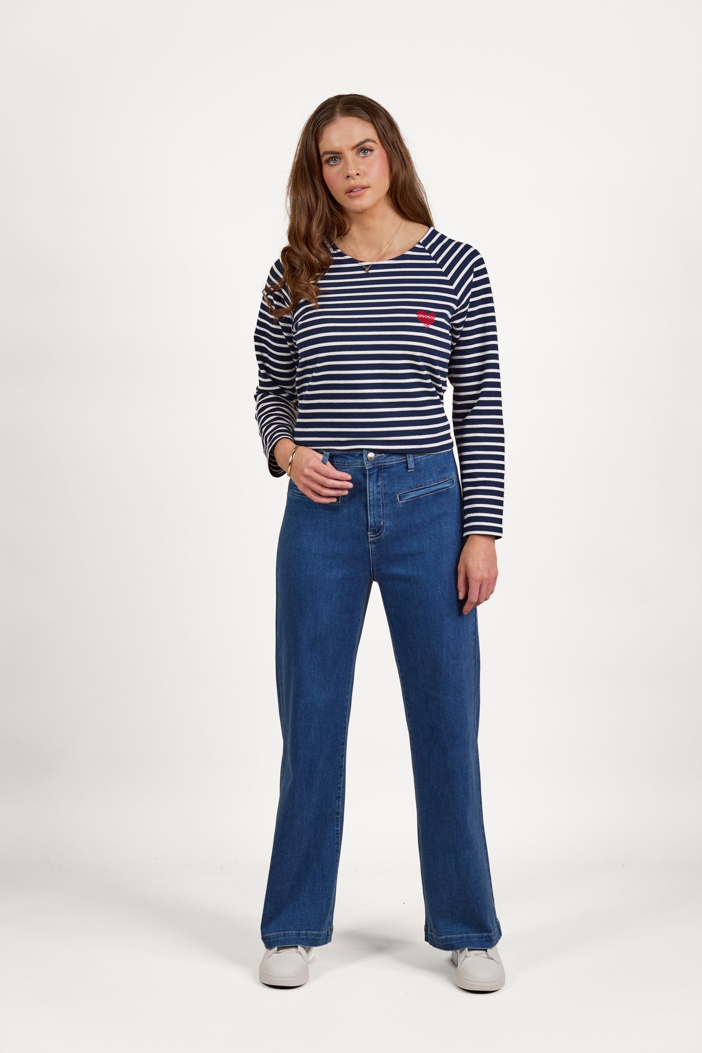 Vassalli - Wide Leg F/L Jean | Blue Wash 5015