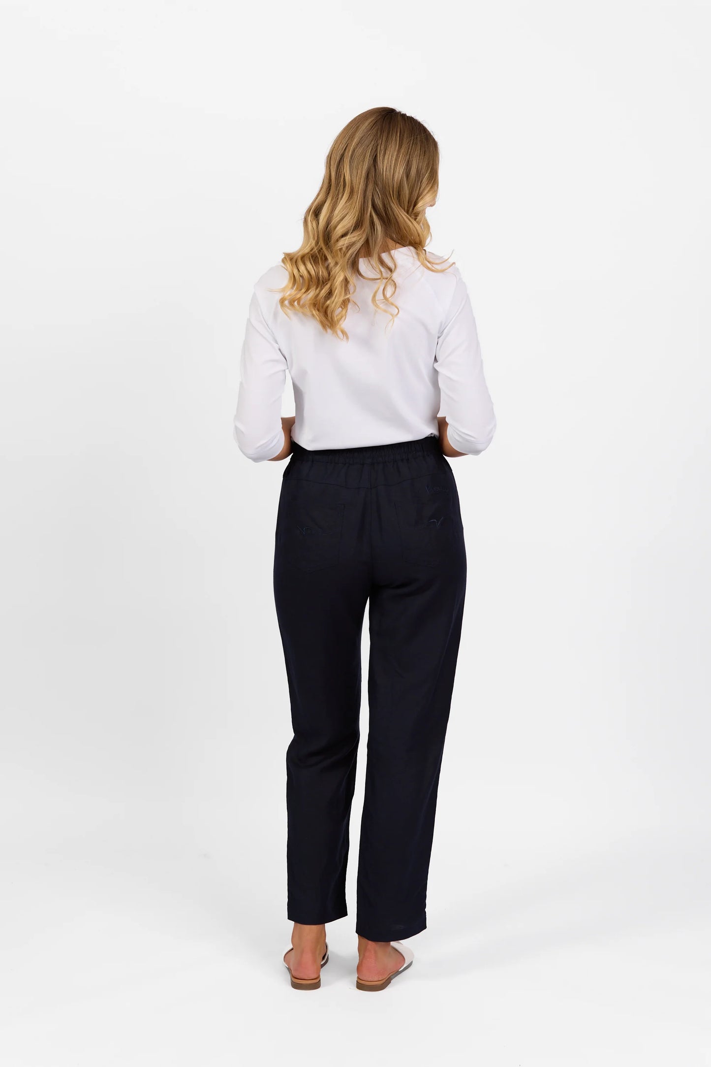 Vassalli - Slim Leg Ankle Grazer Pant Ink | 5016