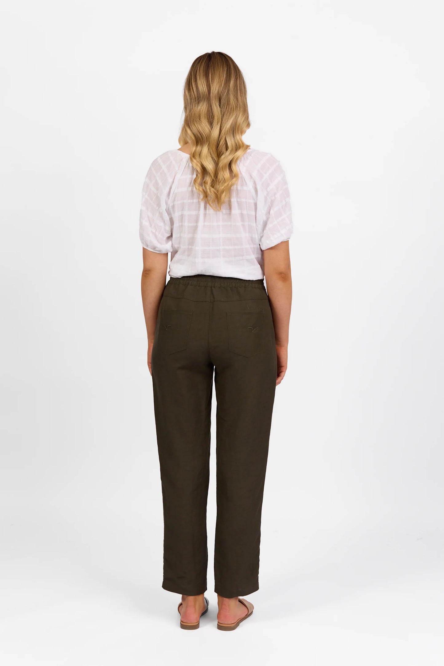 Vassalli - Slim Leg Ankle Grazer Pant Khaki | 5016