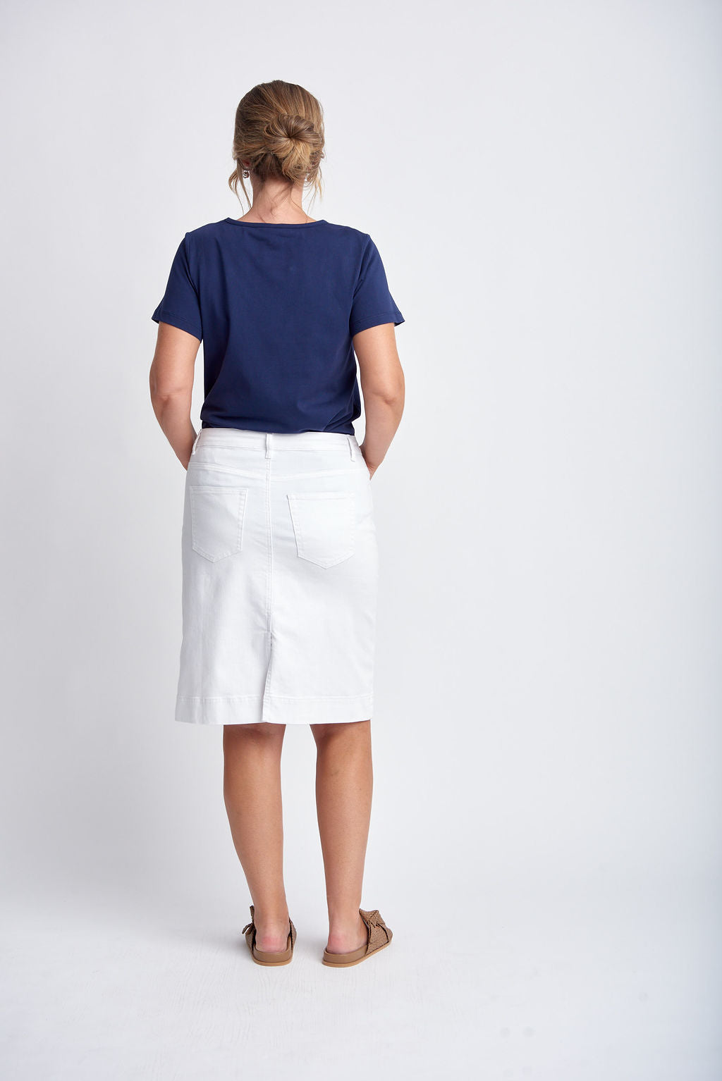 Goondiwindi Cotton - Denim Skirt Light White | G5250