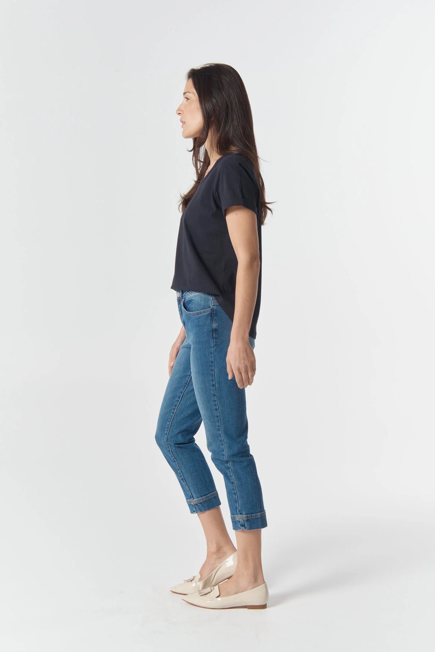 Goondiwindi Cotton - Denim Capri Pant Light Blue G5252
