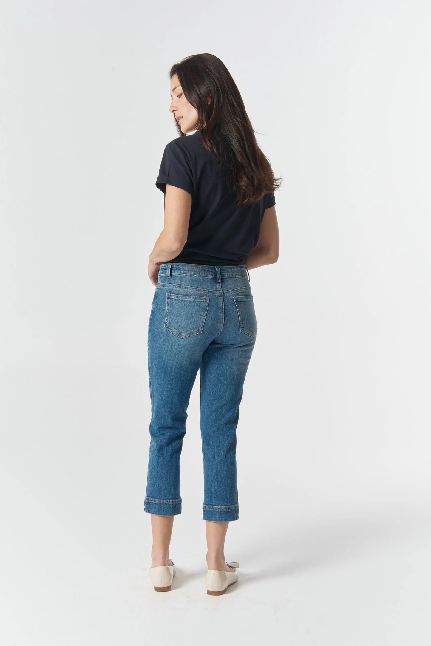Goondiwindi Cotton - Denim Capri Pant Light Blue G5252