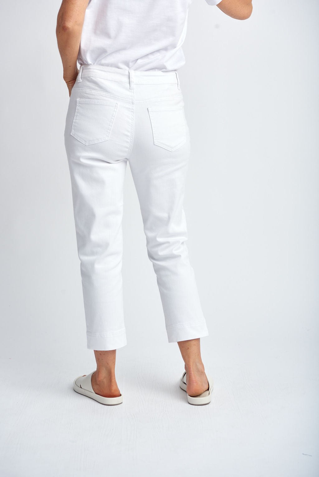 Goondiwindi Cotton - Denim Capri Pant White | G5252