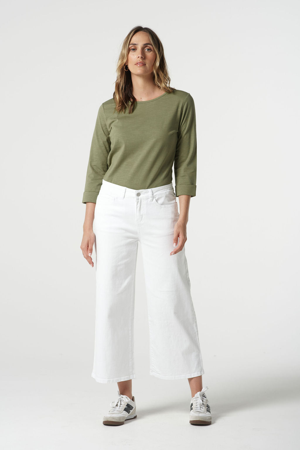 Goondiwindi Cotton - 5 Pocket Crop Wide Leg Jean | 5268