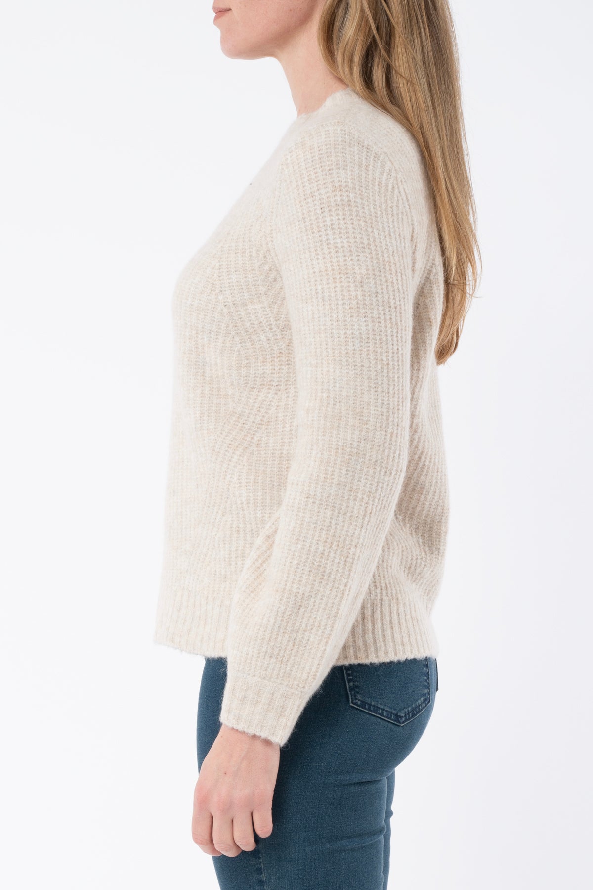 Jump - Mock Neck Rib Pullover Fawn | J1074A
