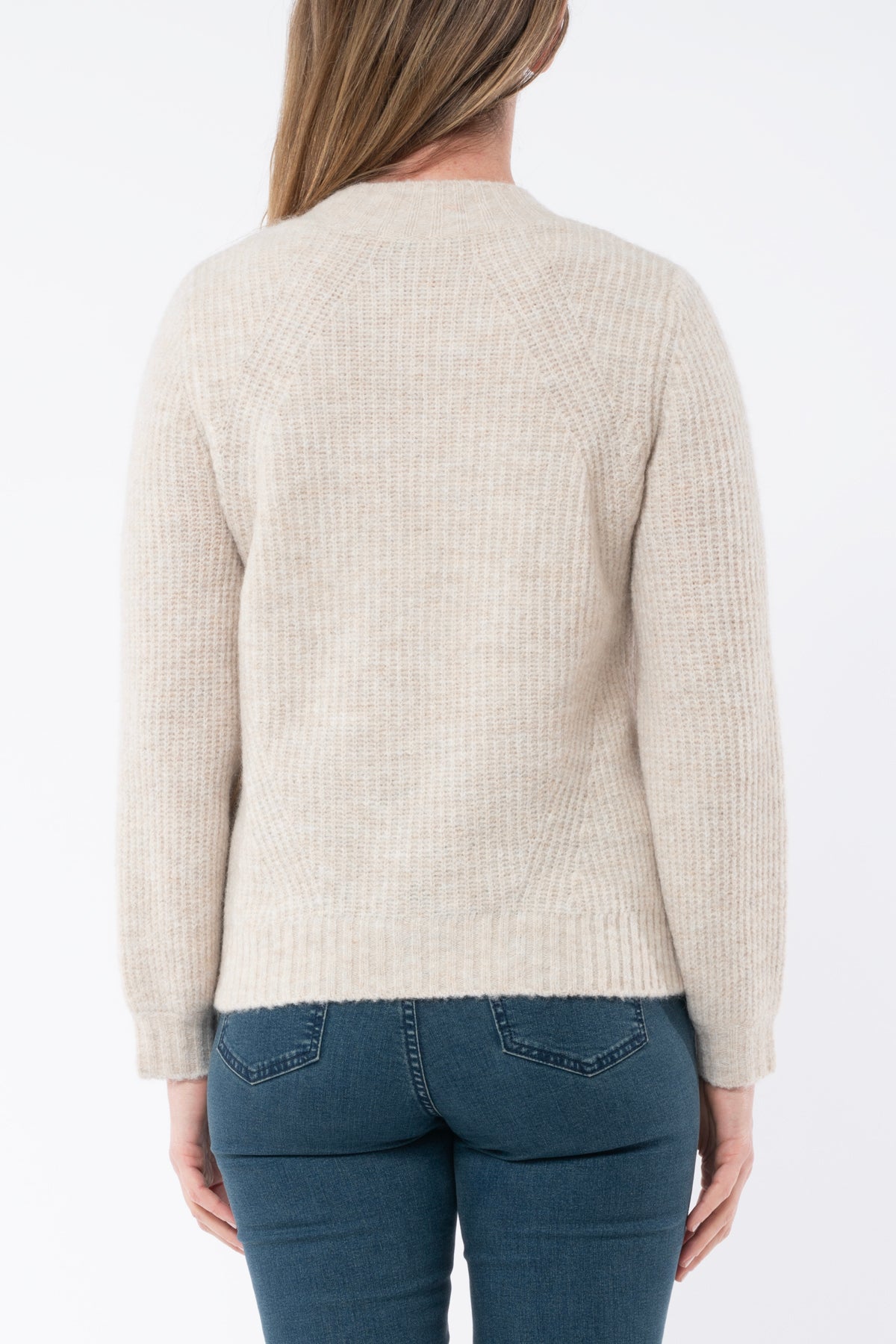 Jump - Mock Neck Rib Pullover Fawn | J1074A