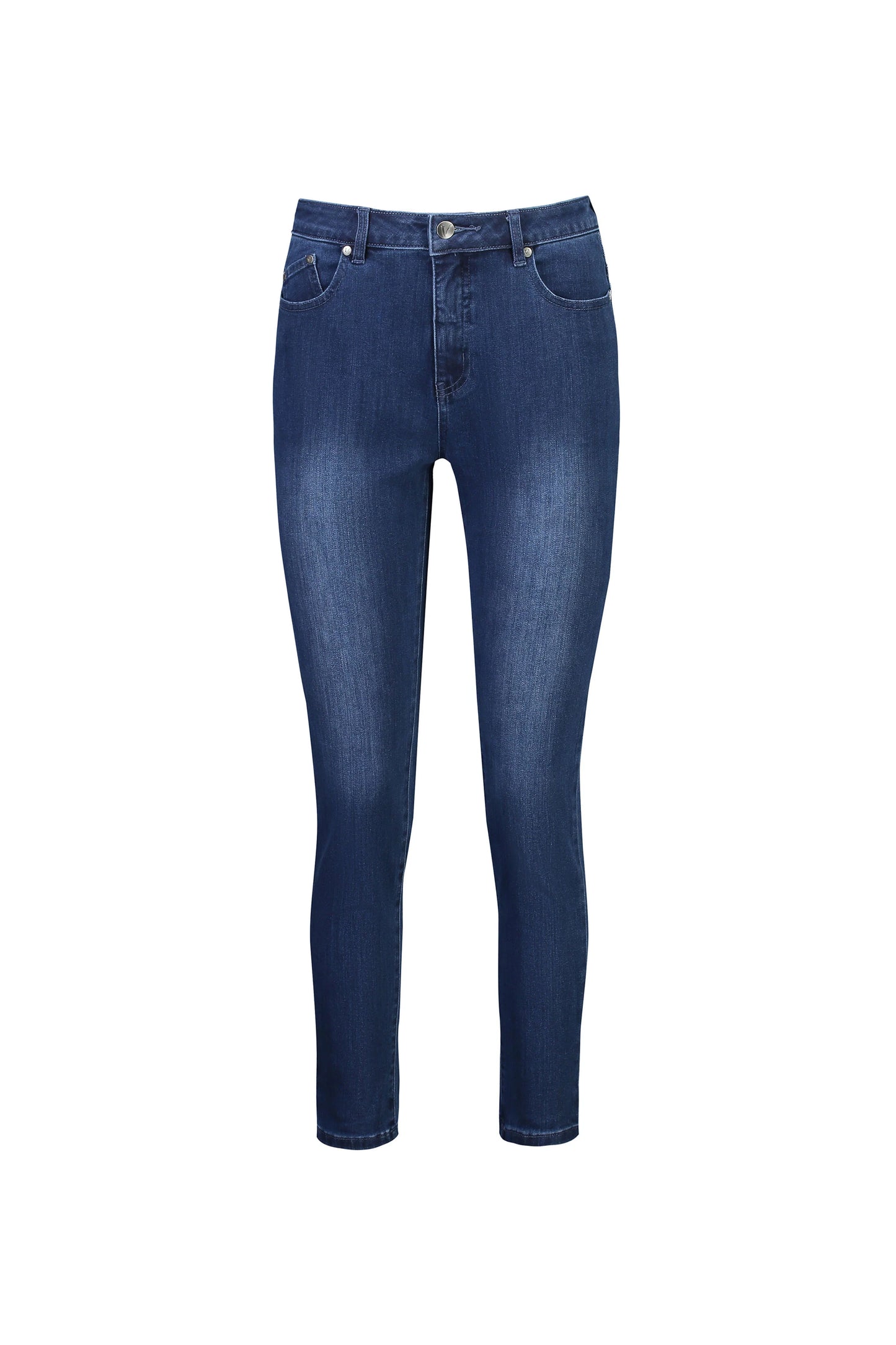 Vassalli - Skinny Leg Ankle Grazer Jean Blue Denim | V5744