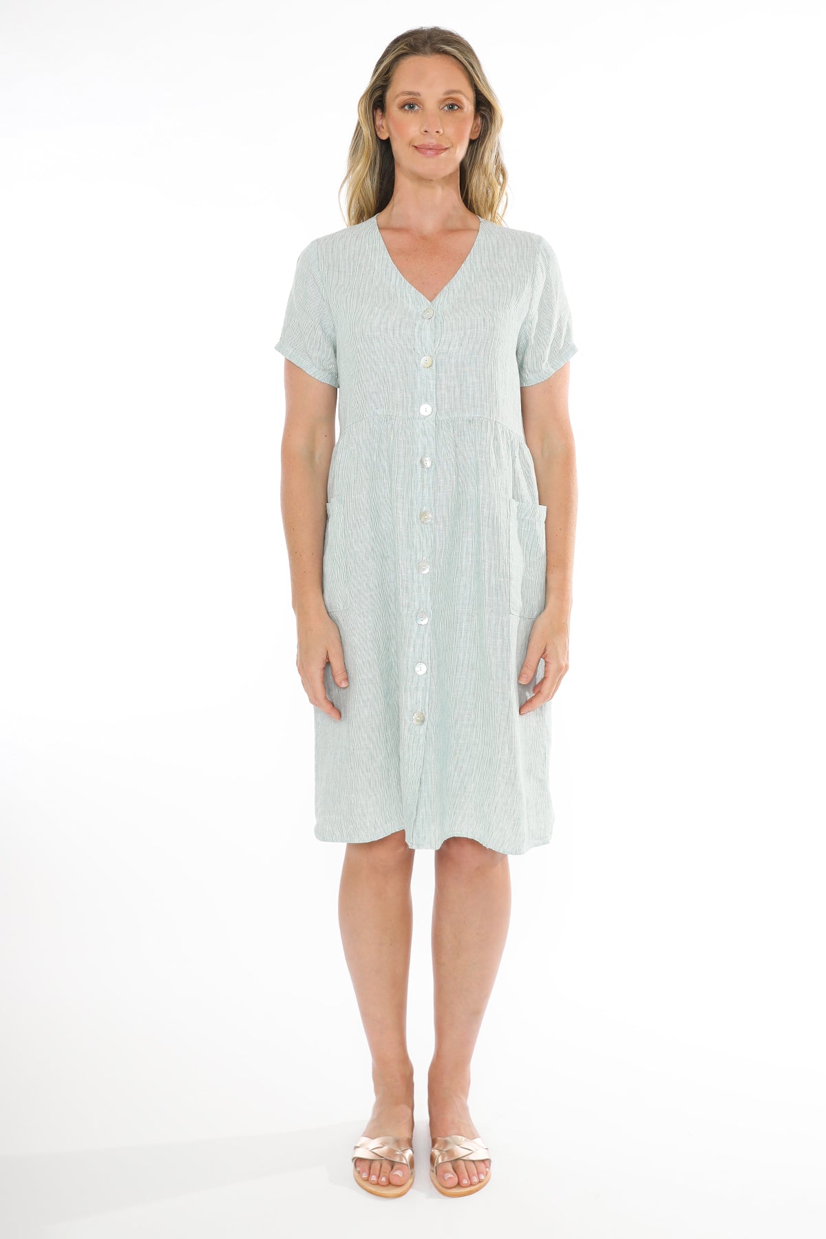 Jump - Core Stripe Dress Clover/Wht | 576J5161A