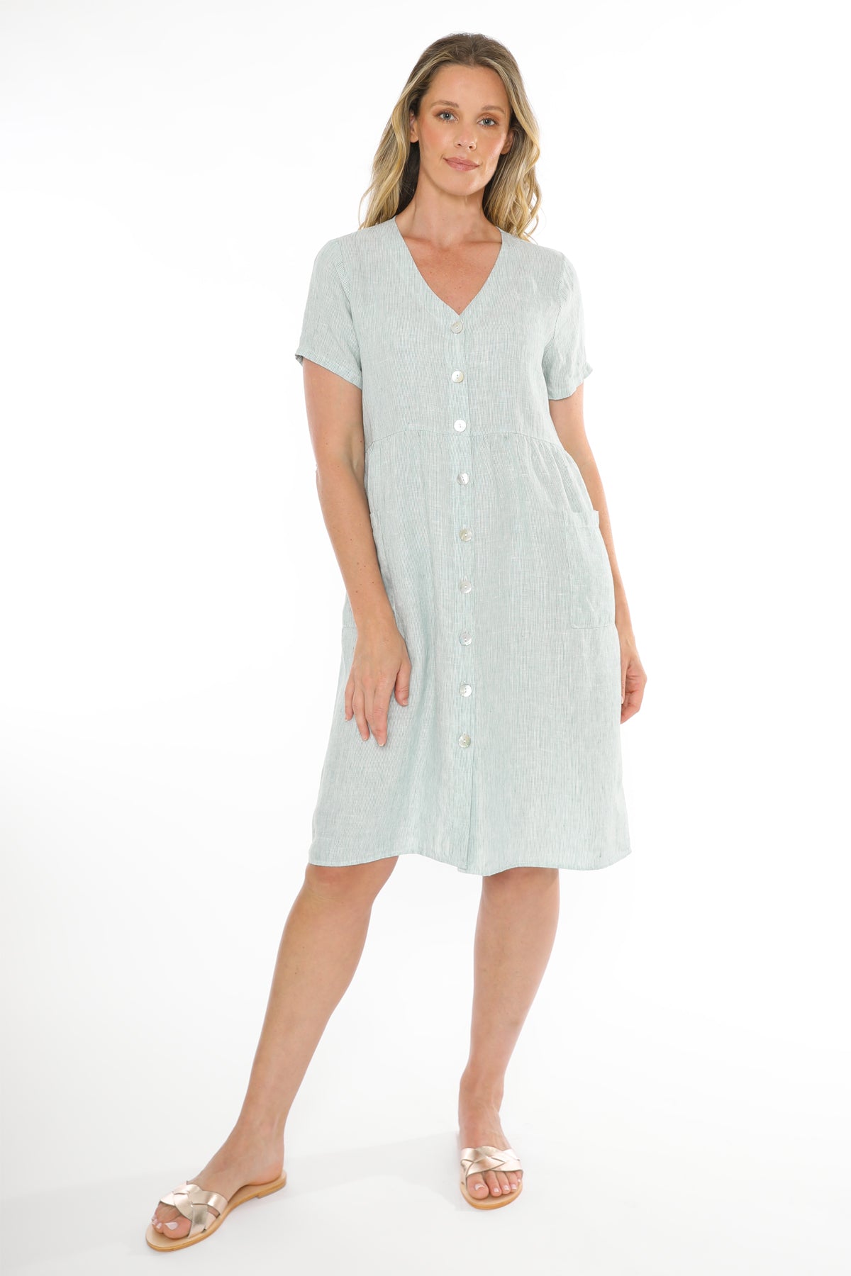 Jump - Core Stripe Dress Clover/Wht | 576J5161A
