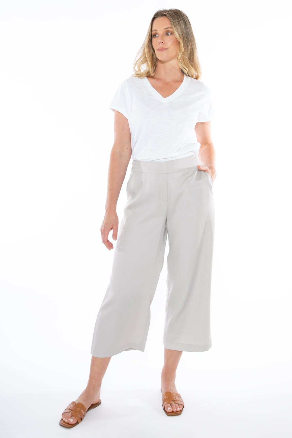 Jump - Flat Front Pant Cement | J7108A