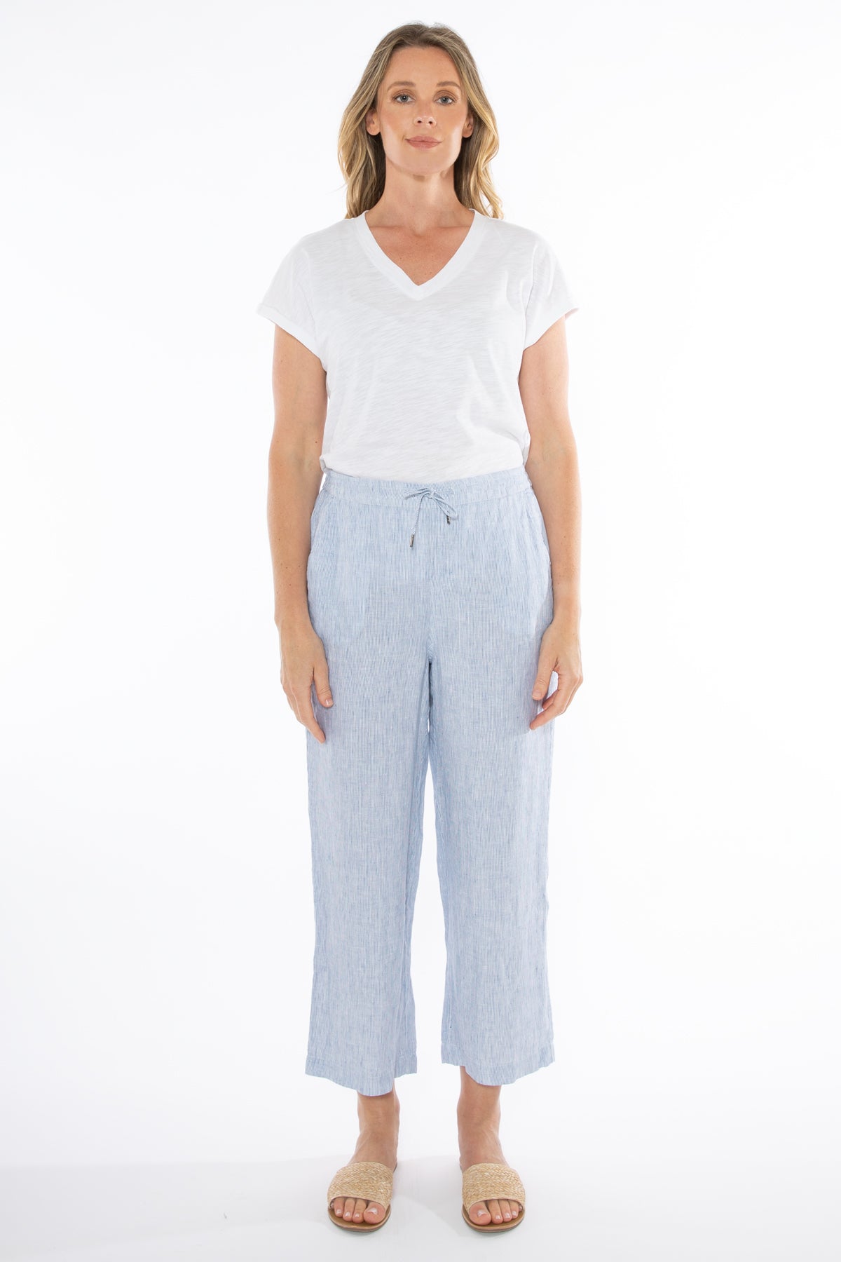 Jump - Core Stripe Pant Denim/White | J7162A