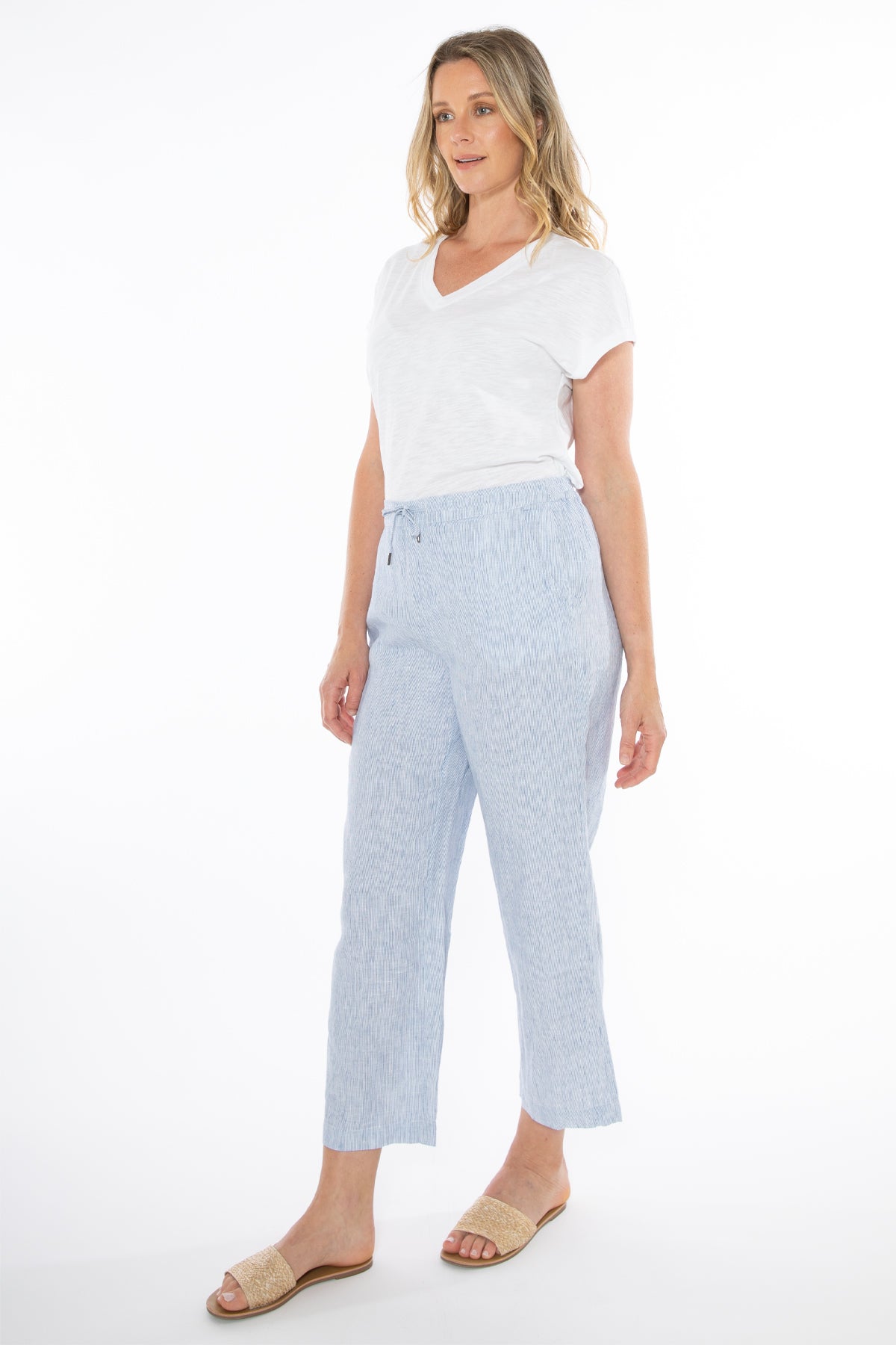 Jump - Core Stripe Pant Denim/White | J7162A
