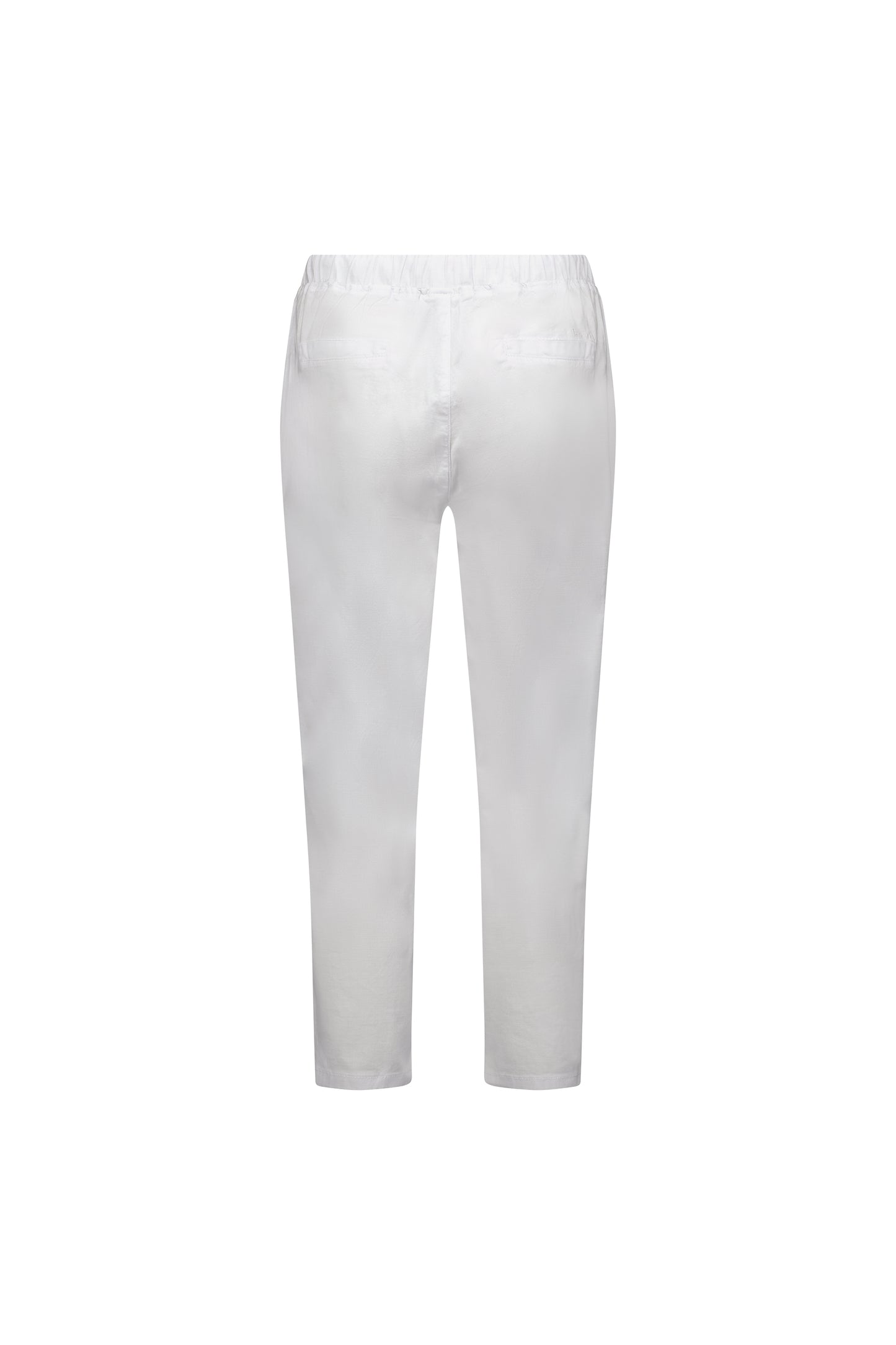 Vassalli - 7/8 Length Skinny Leg Elastic Waist Pant - White | V5790