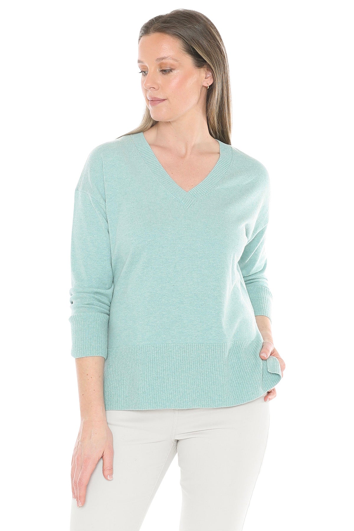 Jump - V Neck Rib Detail P/Over | 58611025A
