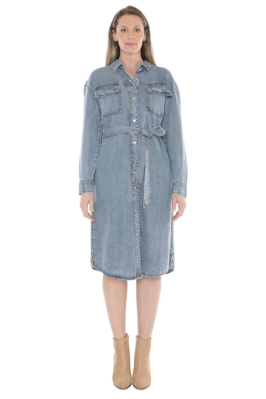 Jump - Soft Denim Tie Dress | 586J5041A