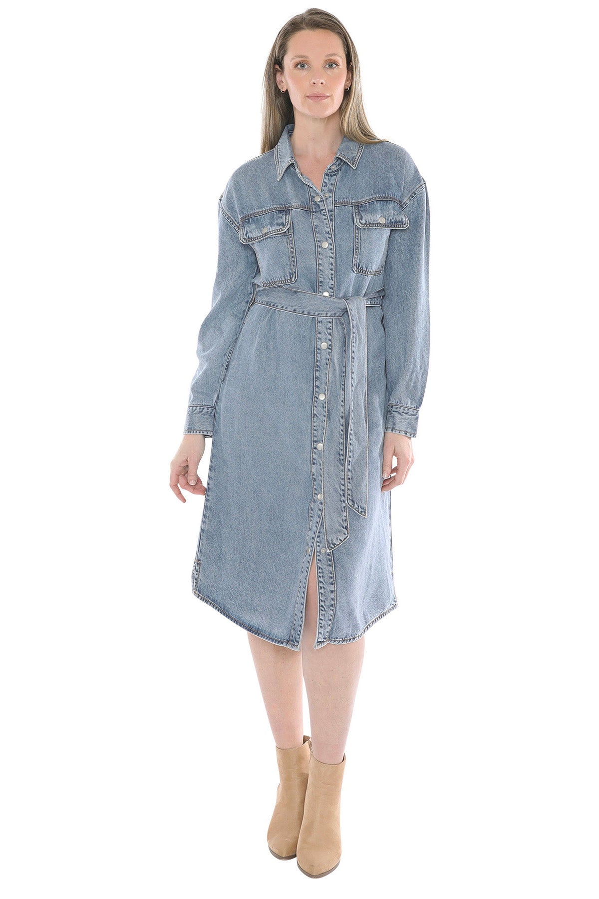 Jump - Soft Denim Tie Dress | 586J5041A