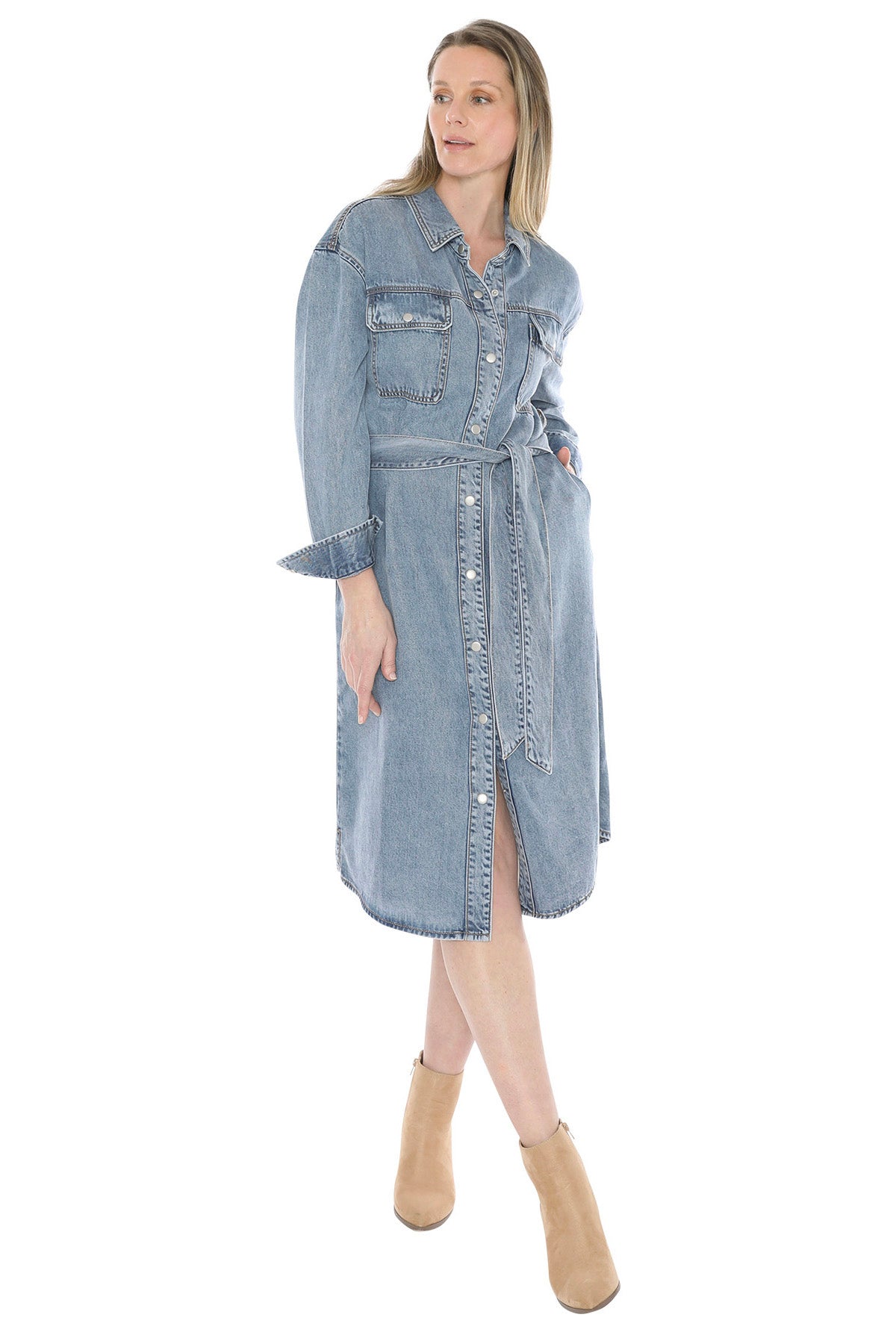 Jump - Soft Denim Tie Dress | 586J5041A