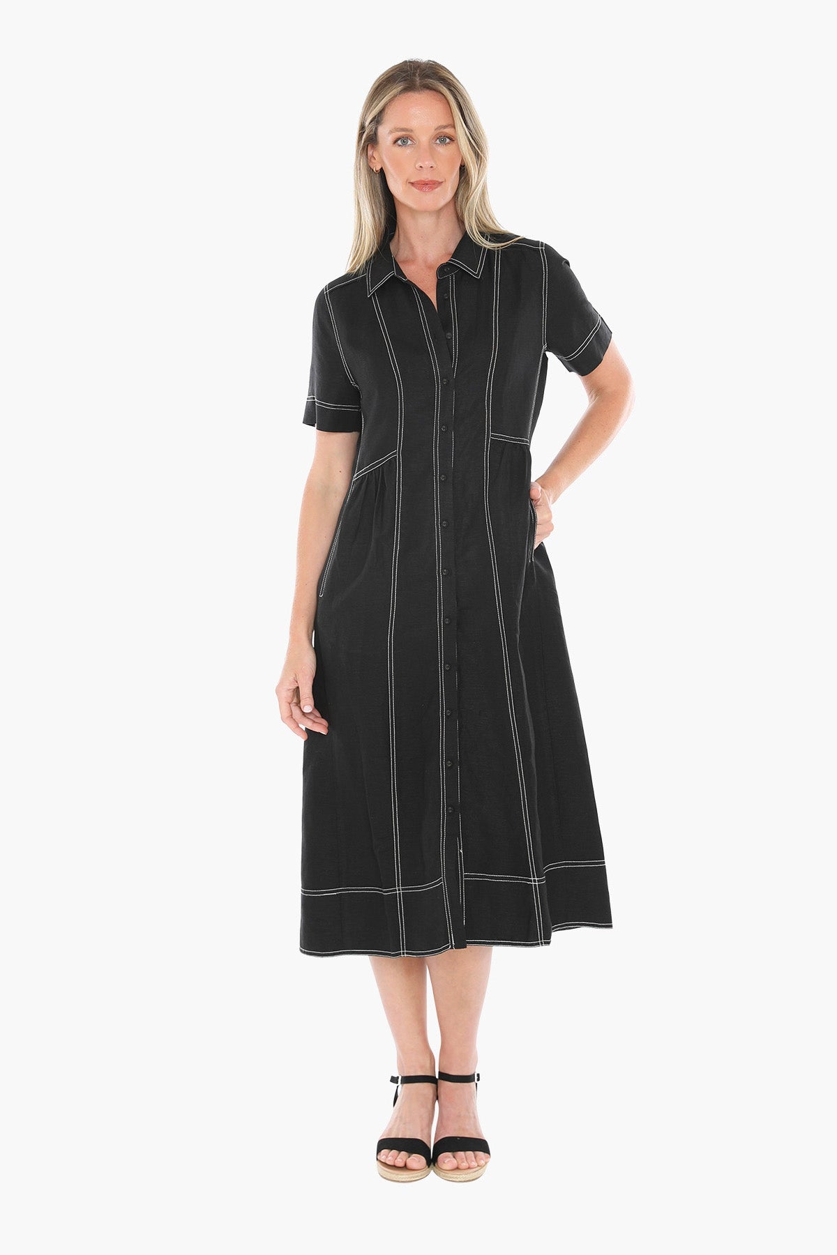 Jump - Contrast Stitch Dress / 596J5100A