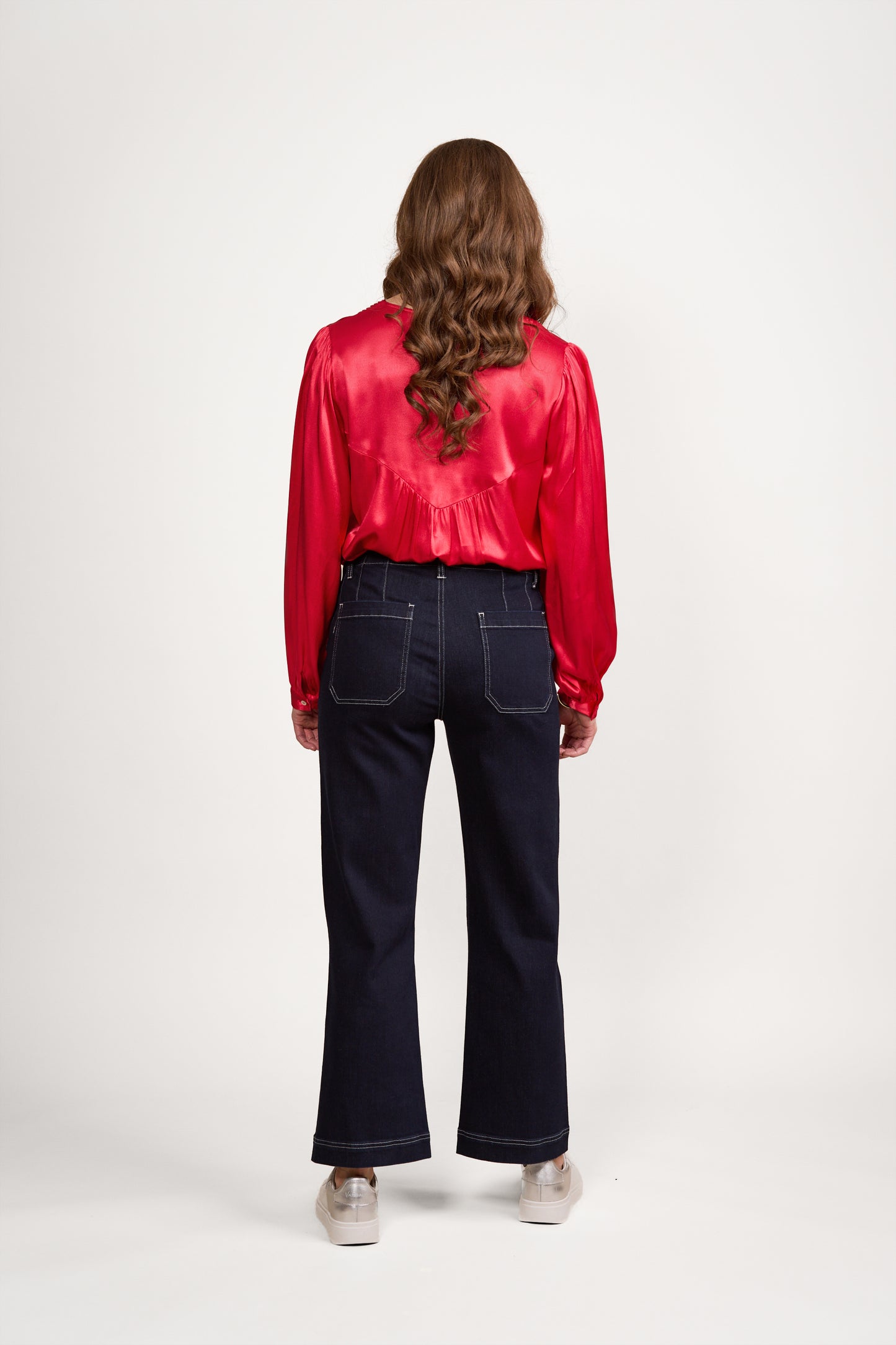 Vassalli - Wide Leg Ankle Grazer Jean | Ink Denim 5995A