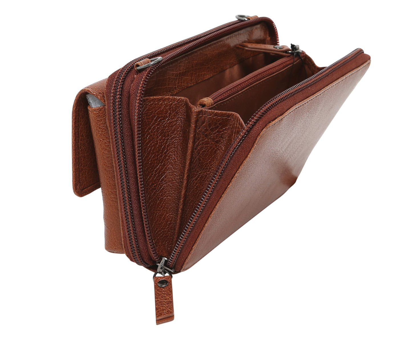 Modapelle - Leather Organiser Bag Cognac | 7319