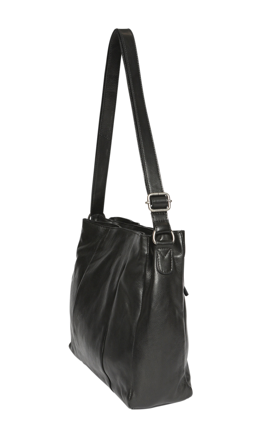 Modapelle - Soft Cow Leather Large Cross Body Bag - 7756BLACK
