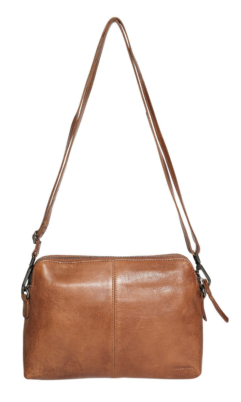 Modapelle - Soft Cow Leather Double Zip Bag / 7761TAN