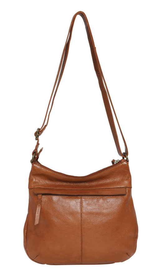 Modapelle - Soft Cow Leather Cross Body Bag | 7782TAN
