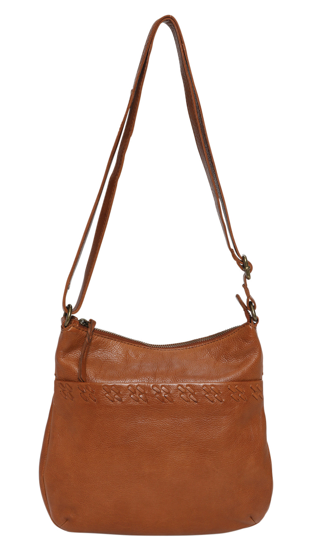 Modapelle - Soft Cow Leather Cross Body Bag | 7782TAN