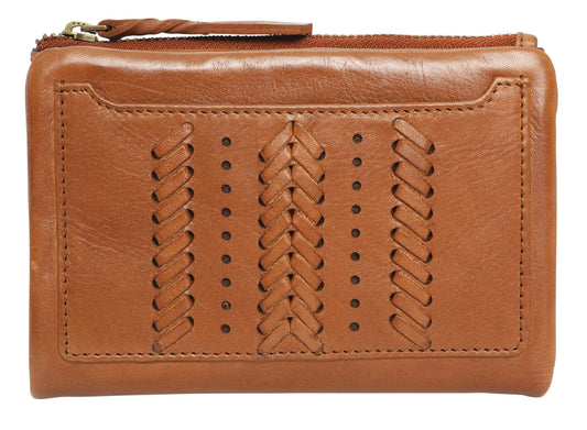 Modapelle - Vintage Leather Ladies Wallet Tan - 7830