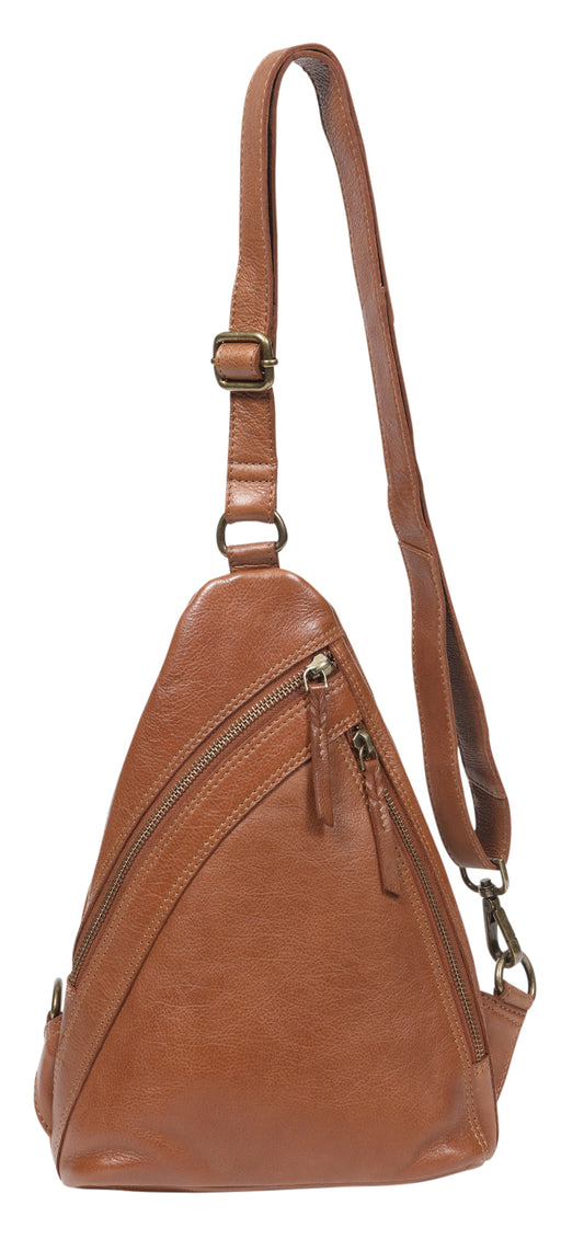 Modapelle - Soft Vintage Leather Body Bag / 7873 TAN