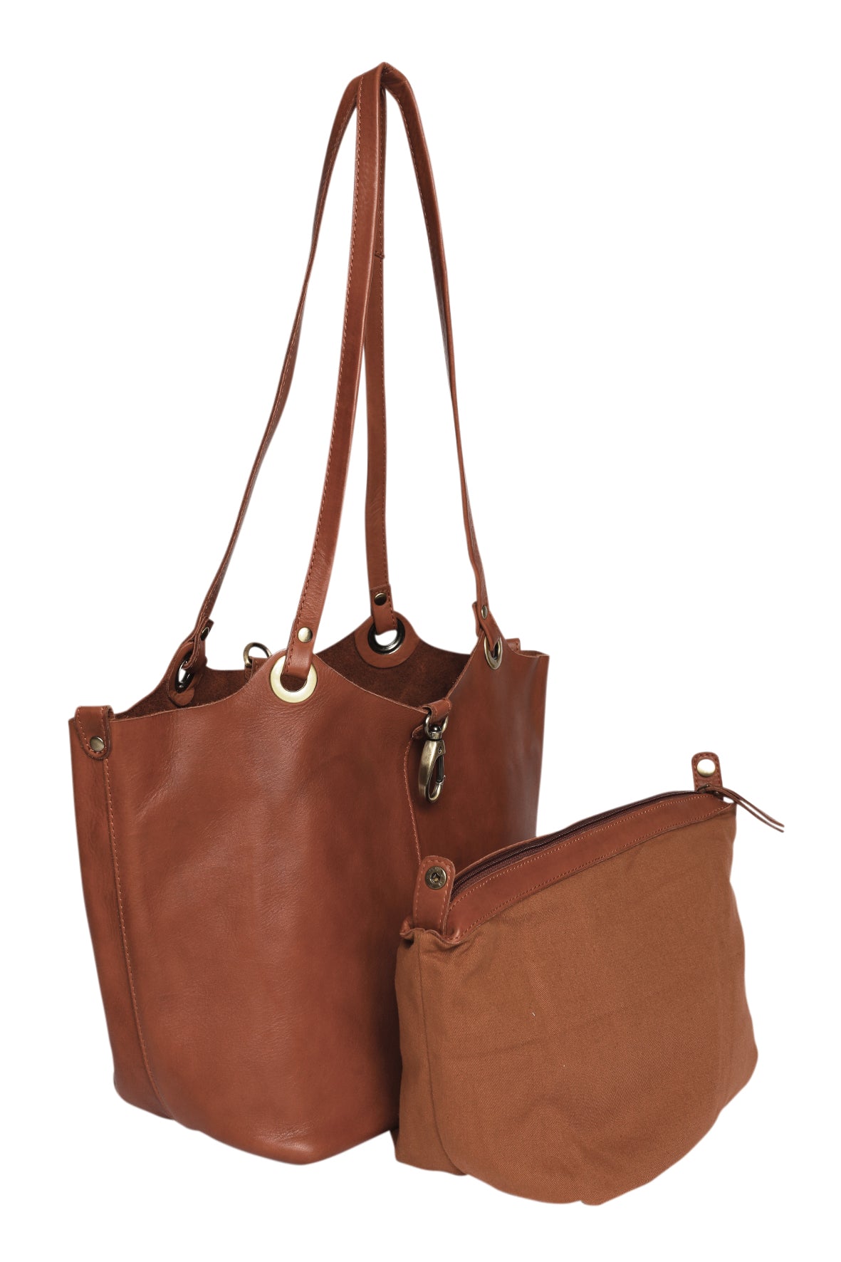 Modapelle - Cow Vintage Leather Shoulder Bag / Cognac 7904